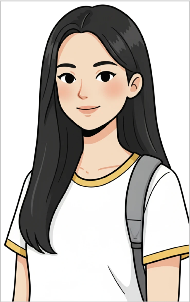 Illustrated persona portrait for Emily Chen.